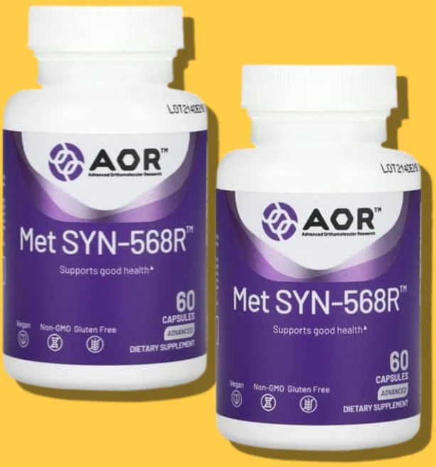 어드밴스드 올쏘몰레큘러 리서치 AOR Met SYN-568R 식물성 캡슐 60정 2개 - 쿠팡