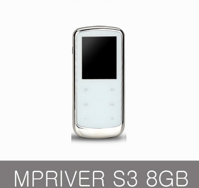 엠피리버 S3 MP3 FM 정전식터치 녹음 70시간재생 TF32GB, 화이트, 8GB