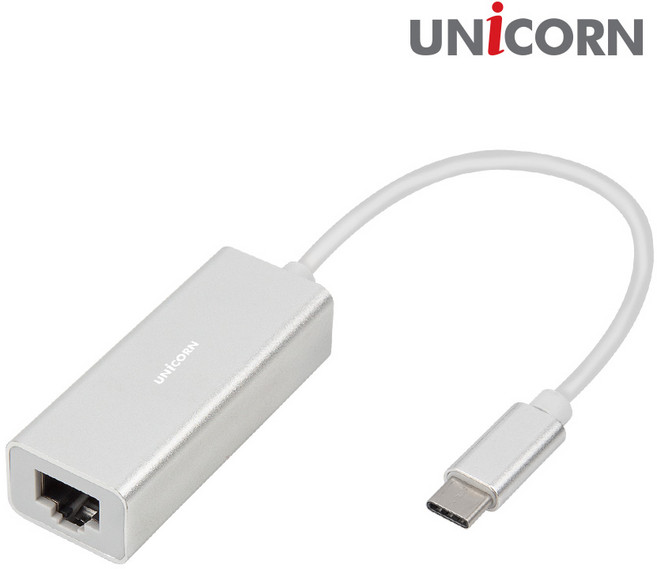 유니콘 TC-100N USB C타입 유선랜카드 어댑터, 1개