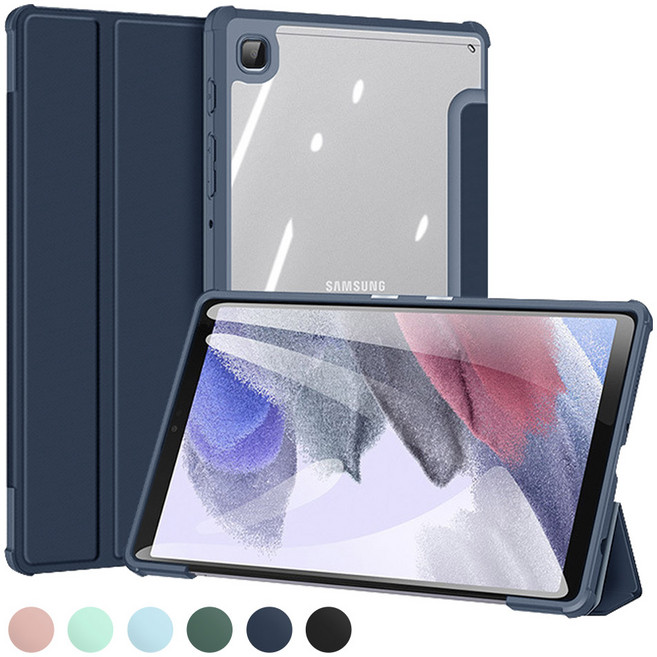 갤럭시탭A7 라이트 8.7 TY-32 투명 심플 커버 케이스, 그린, 1개