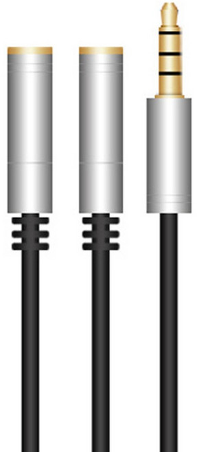 칼론 스테레오 커플 케이블 Y잭, APC-A13, 실버, 1개