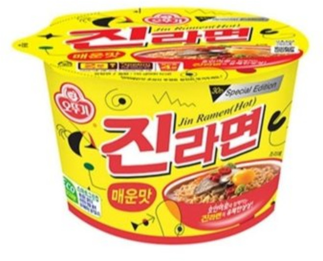 오뚜기 진라면 용기 매운맛 컵라면 110g 12입 1박스 1039647