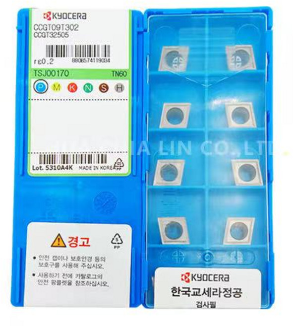 KYOCERA 京瓷 CCGT09T302 PV7020 / CCGT09T302 TN60 車刀片, 1個