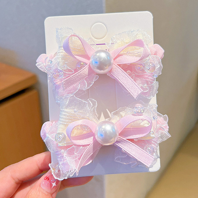 도니주니 샤샤진주 리본 집게핀