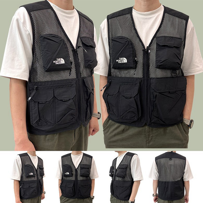 노스페이스 조끼 베스티 여름 메쉬 등산 캠핑 베스트 블랙