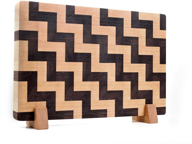 hoaken 호큰공방 계단 월넛 엔드그레인 도마 나무도마 주문제작 맞춤도마전문, 월넛+메이플, 1개