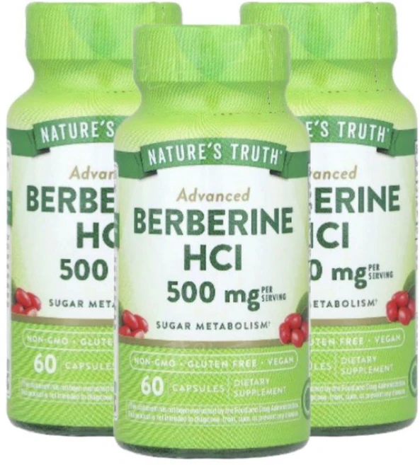 네이처스트루스 베르베린 베리베린 500mg 60캡슐 3개 버베린 Berberine HCI, 60정 - 쿠팡
