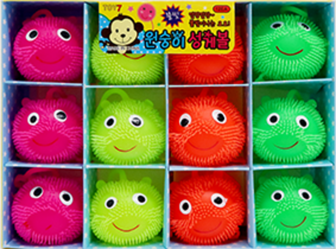 원숭이 성게 불빛 요요 탱탱볼, 12개