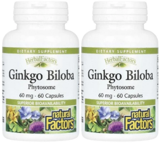 1+1 네추럴팩터스 징코 은행 잎 추출물 60캡슐 파이토솜 함유, 2개, 60정 1개월분 x 2개, 60정 - 쿠팡