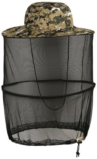 넓은챙 그물망 모자 벌 모기 벌레차단 메쉬망캡 양봉 낚시, 1개
