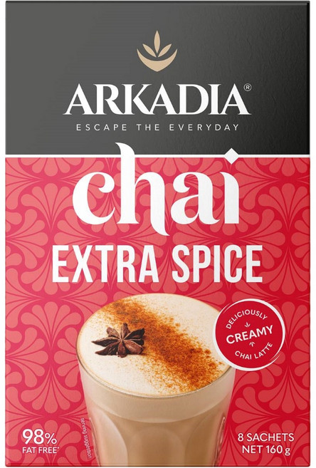 호주 아카디아 엑스트라 스파이스 차이티 Arkadia Extra Spice Chai Tea, 1개, 8개입, 160g