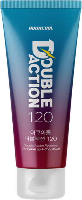 (핫딜/유통기한 26.12.04) 아쿠아쿨 더블액션 120 / 120ml 쿨+핫 이중케어 리커버리 젤크림, 1개, 1개입