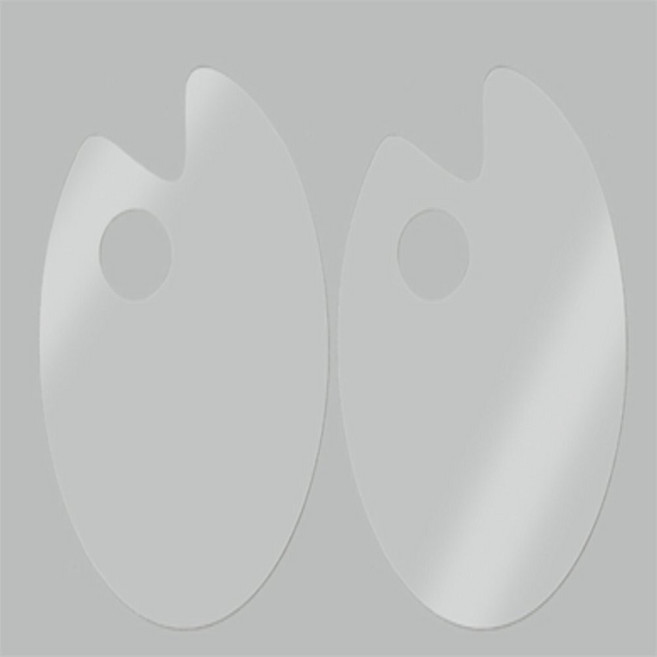 생활의 미쁨 정확한 컬러를 위한 투명 아크릴 팔레트 2p세트 10x15cm 타원형 파렛트 아크릴팔레트 빠렛트