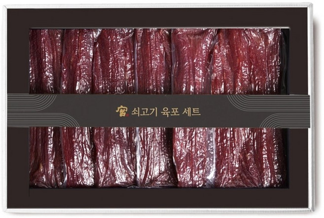설 명절 소고기 궁 육포선물세트+보자기포장+노리개, 510g, 1개