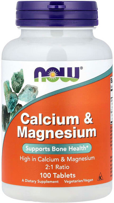 NOW Foods 칼슘 & 마그네슘 100정 NOW-01270, 1개