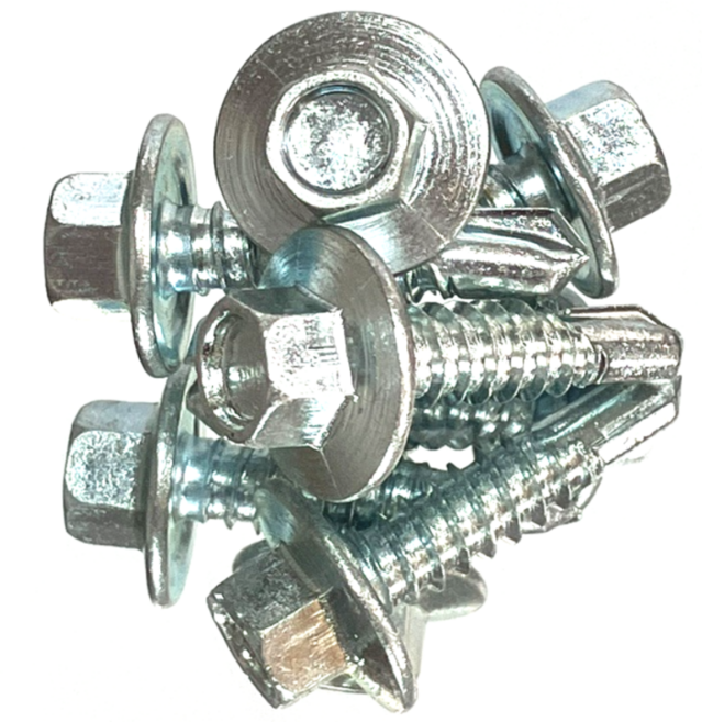 스크류볼트 육각직결 와이드 넓은와샤 철판 판넬용 #14(6.4mm) 25~50mm, 100개
