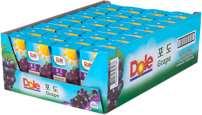 돌 프리미엄 과즙 주스 포도, 120ml, 32개