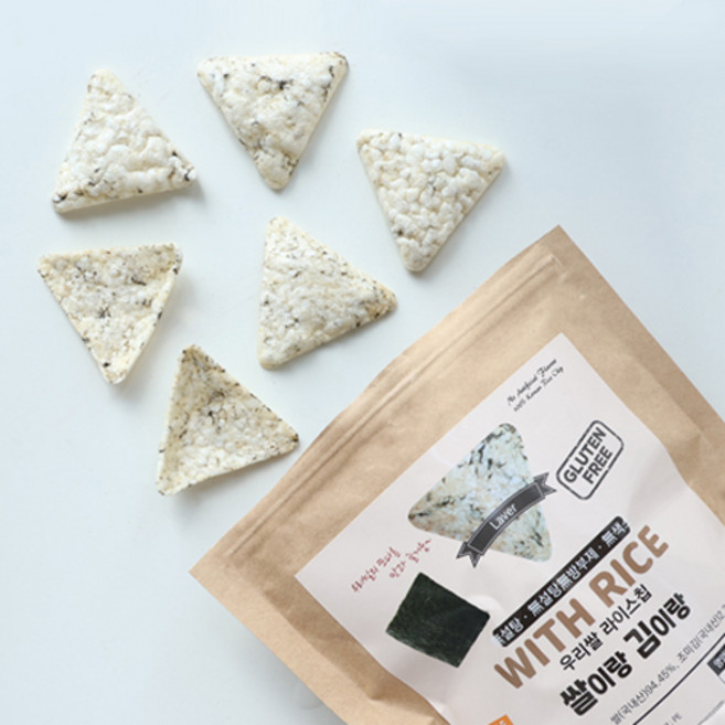 쌀이랑 우리쌀 라이스칩 쌀칩과자, 쌀이랑 쌀이랑김이랑, 6개, 60g