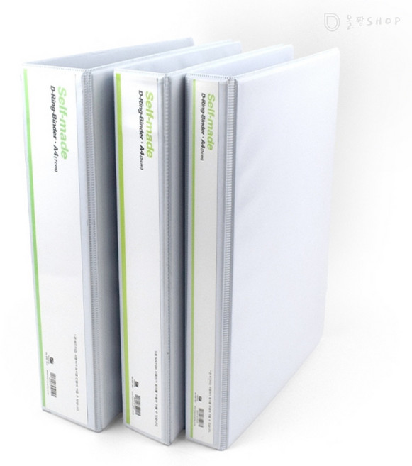 올짱 3구멍 D링바인더 7CM링바인더, A4 백색 5CM BW957