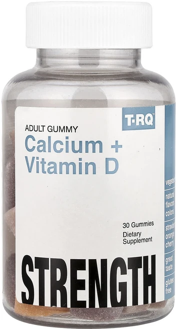 T-RQ 성인용 구미젤리 칼슘 플러스 비타민D 딸기 오렌지 체리 30개, 6개, 30정 - 쿠팡