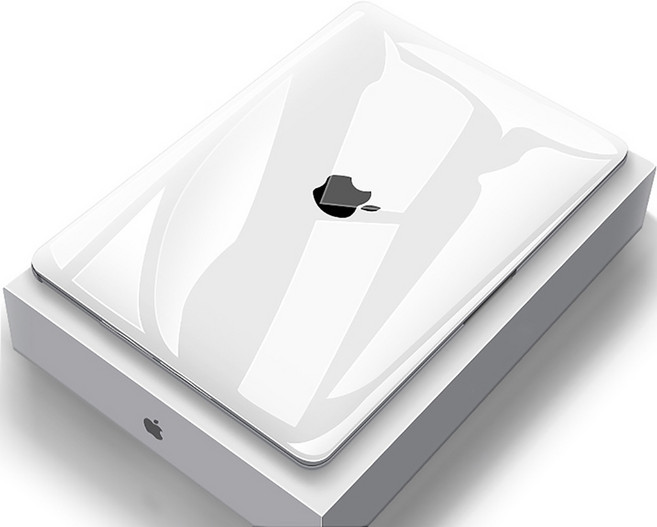 맥북에어 M1 13인치 하드 케이스 A1932/ A2179/A2337, 투명, 1개