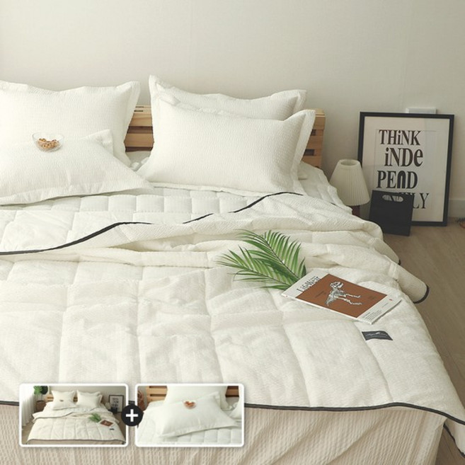 [아토앤알로] 햄프 삼베리플 여름이불베개세트 SSQ