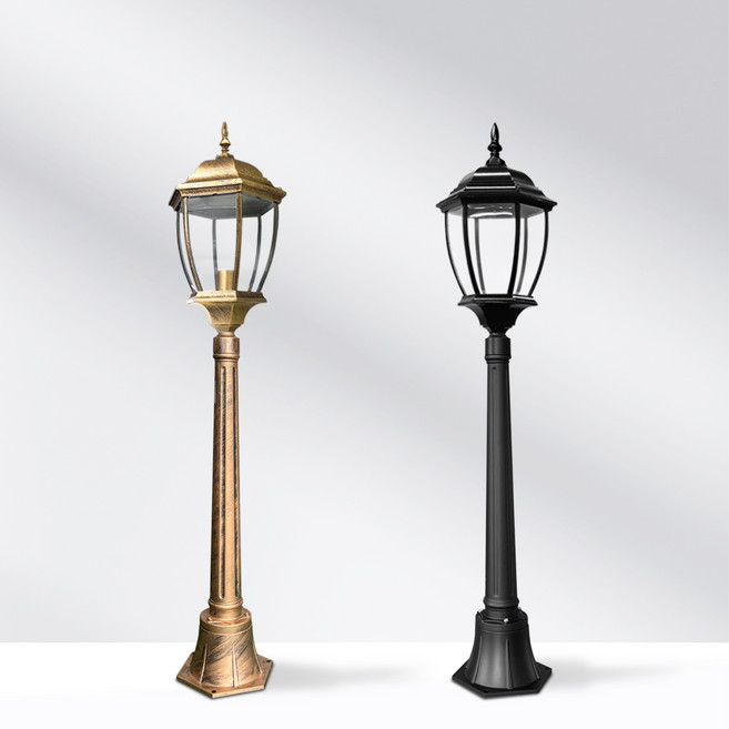 나눔조명 전기 가로등 정원등 잔디등 야외 조명 LED, 총 높이 1.1M (기둥0.7M) [황동]