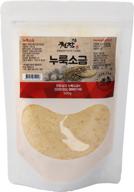 천잠미네랄 쌀누룩소금 500g 김장 양념소금 천일염발효 이천맛집 고기 육류 감칠맛 미네랄풍부 저염소금, 1개