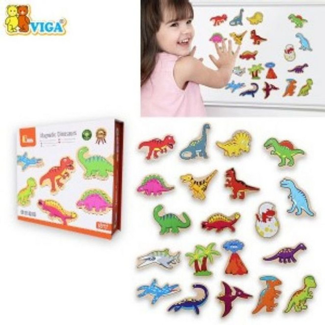 비가(VIGA) 원목자석 공룡20P (V50289), 1