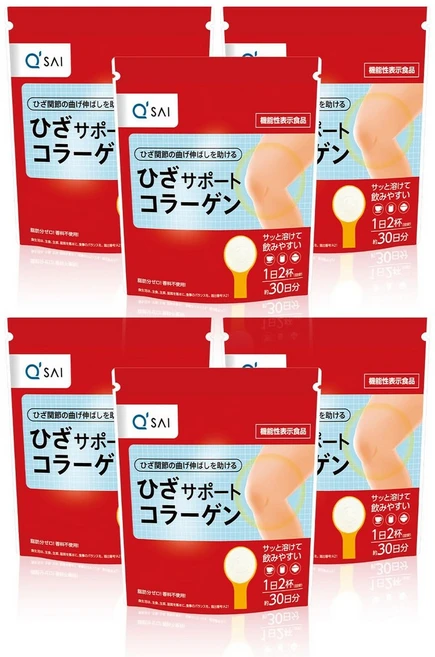 150g 큐사이 무릎 서포트 콜라겐 6봉 분말 타입 전용 스푼 첨부 기능성 표시 - 쿠팡
