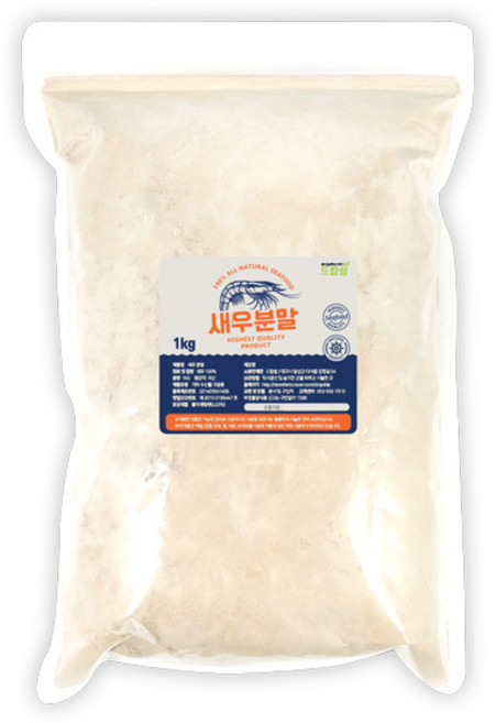 드랍쉽 새우 분말(국산) 1kg 가루 파우더 쉬림프 천연 조미료 육수 국물 요리 제과 제빵 재료, 1개