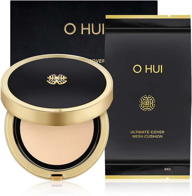 오휘 얼티밋 커버 메쉬 쿠션 01호 밀크 베이지 수분 광채쿠션 파운데이션 본품+리필