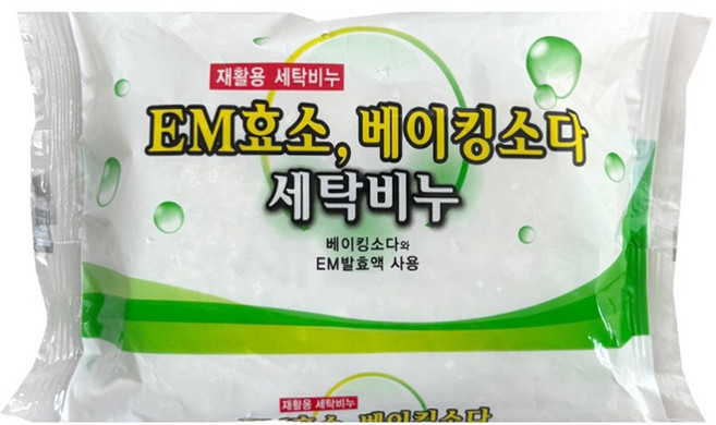 EM 발효 비누 베이킹소다 함유 재활용 세탁비누, 10개, 300g