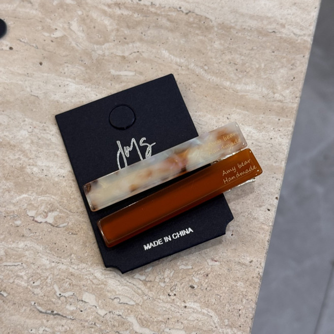 BEAGLE 醋酸簡約長方對夾 劉海夾 鴨嘴夾