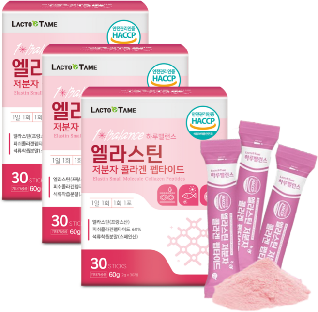 저분자 피쉬콜라겐 먹는 엘라스틴 콜라겐 분말 스틱 어린콜라겐 펩타이드 석류착즙 히알루론산, 3개