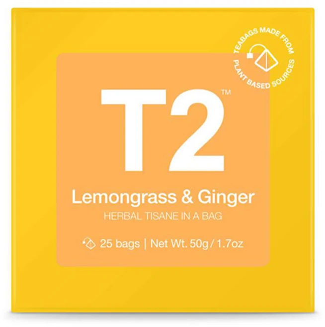 T2 레몬그라스/진저 티백 박스 25개입(허브차), 1개, 단품, 25개입 - 쿠팡