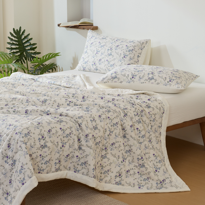 Jeernare 보들보들 차렵이불 세트 사계절 워싱 에어컨 이불 세트