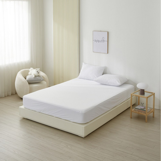 슬립하모니 국내생산 화이트 밴드형5면[윗면/옆면] 방수 매트리스커버 다양한사이즈 주문제작가능