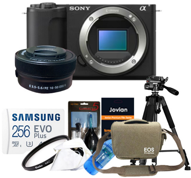 소니 ZV-E10 II(블랙)+16-50mm F3.5-5.6 OSS II+메모리포함 8종 악세사리 패키지/컬스, 256G