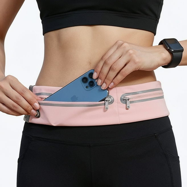 슬림라인 여성 러닝벨트, 1개, 핑크