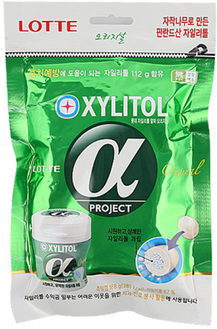 자일리톨알파오리지날168g/롯데-6개, 168g, 6개