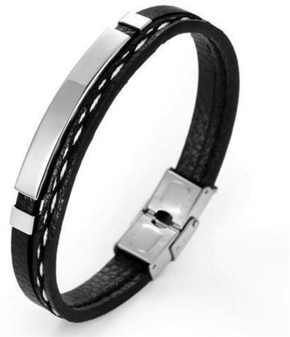 鈦鋼手鍊 男 簡約大方 古巴手鍊 時尚手環