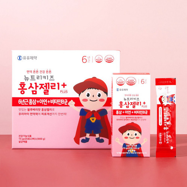 유유제약 뉴트리키즈 홍삼젤리 어린이 영양제, 900g, 1박스