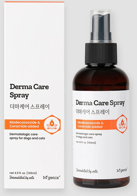 엠제닉스 더마케어 스프레이 145ml 강아지 고양이 피부영양제 보습제 미스트 (유통기한 26.07.01), 1개