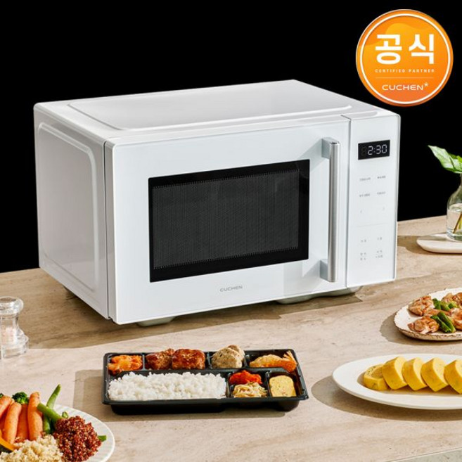 쿠첸 플랫 전자레인지 다이얼식 23L 화이트, CMW-VF231W(화이트)