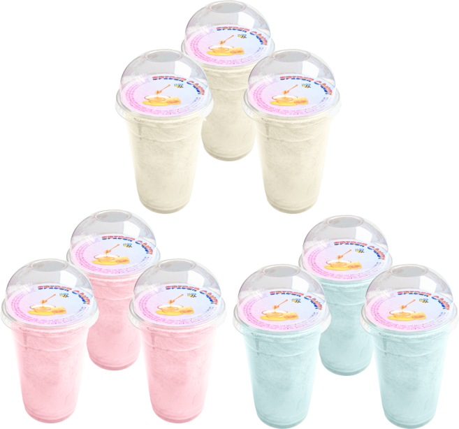 TeddyBear 스파이더 캔디 벌꿀 솜사탕 허니핑크 + 허니블루 + 허니화이트 세트, 10g, 9개