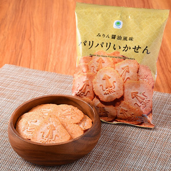 일본과자 일본편의점 패밀리마트 미림간장맛 바삭바삭 오징어 센베이 1팩 중독성, 1개, 20g