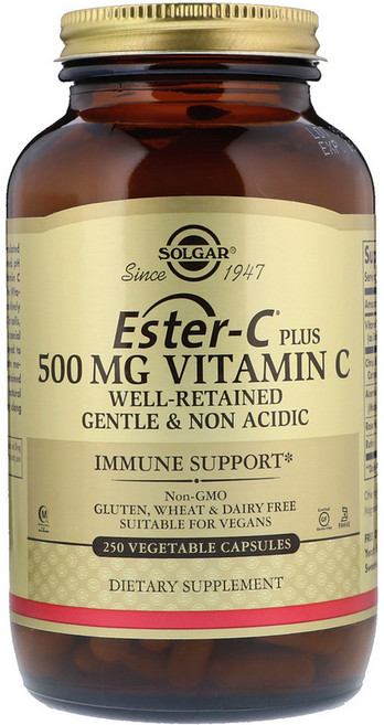 SOLGAR 維他命C素食膠囊 500mg, 250顆, 1罐