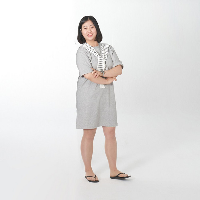 워나샵 국내제작 톰즈 라운드 반팔원피스 긴팔원피스 중 숏(5부) 롱(7부) 44~77 사이즈