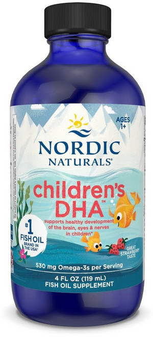Nordic Naturals Children's DHA™ 1세 이상 딸기 맛 119ml, 1개